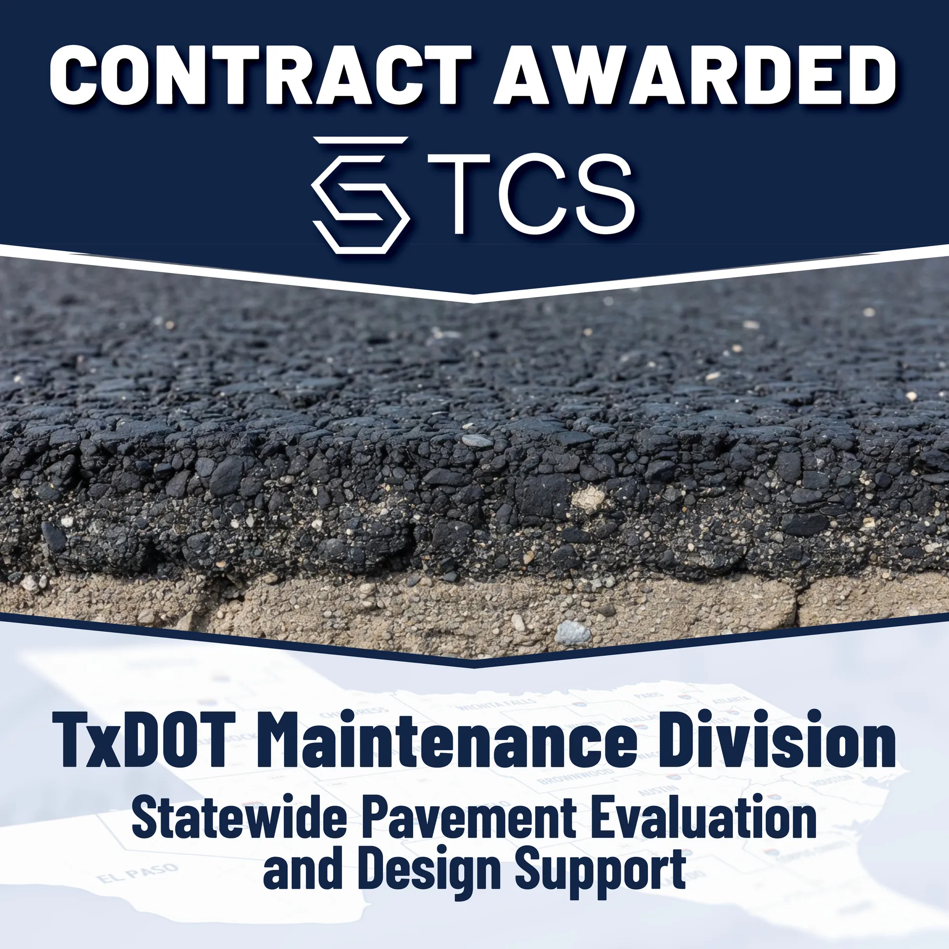 TCS Awarded Statewide TxDOT Pavement Contract